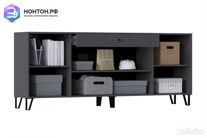 Комод Оливия графит / графит софт