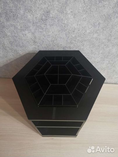 Вращающийся органайзер для косметики чёрный