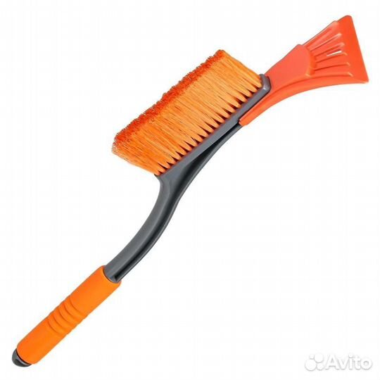 Щетка от снега и льда с мягкой щетиной + скребок