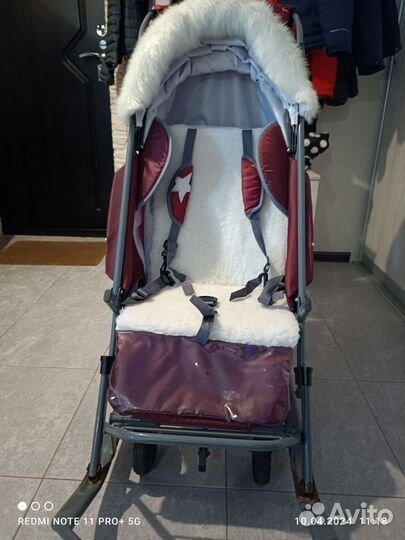 Санки коляска pikate звезды