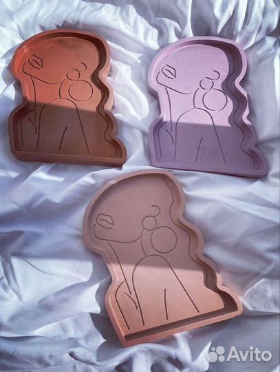 Подарок поднос гипс