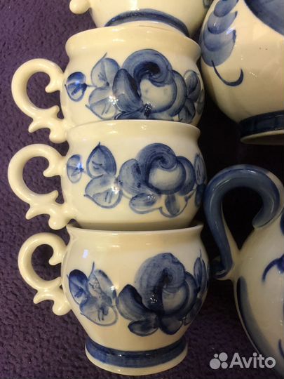 Сервиз гжель(чайный, кофейный)