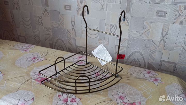 Угловая полка на кухню (бронза)