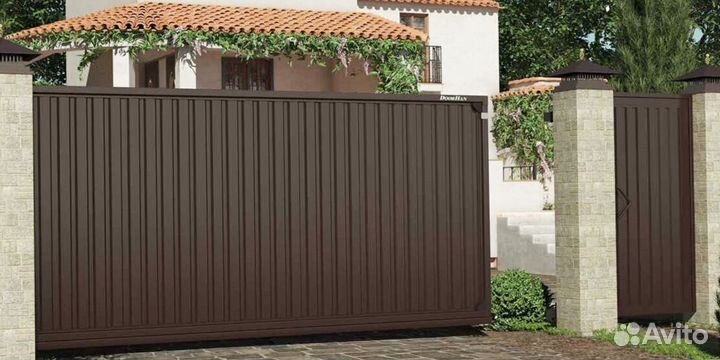 Откатные ворота с установкой