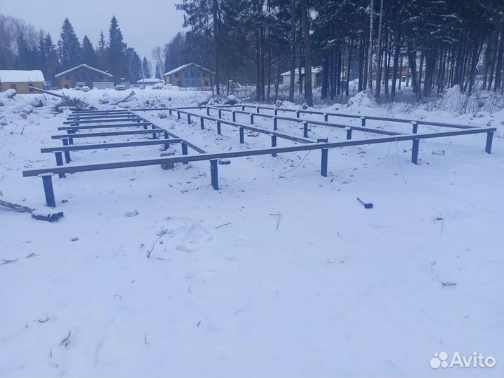 Монтаж (установка) винтовых свай под ключ