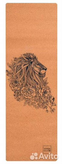 Коврик для йоги YogaClub Leo 61 x 183 x 0.3 пробка