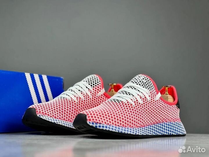 Adidas Deerupt Red Blue р.43-47 лето