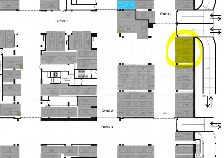 Машиноместо, 14 м²