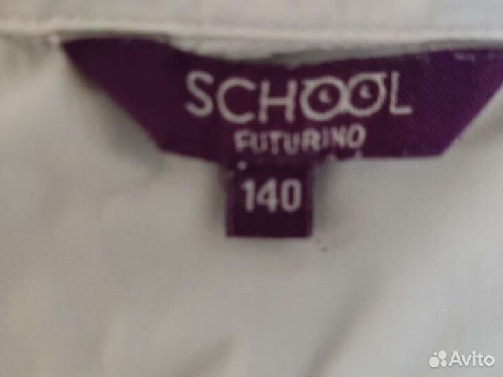 Блузка белая для девочек 140 рост