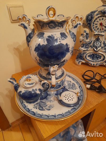 Самовар электрический СССР Гжель