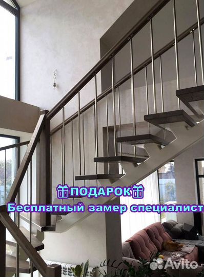 Изготовление лестниц на металлокаркасе в частные д