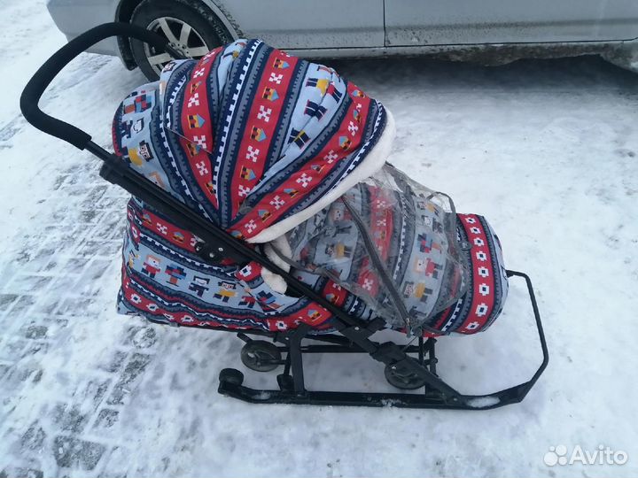 Детские санки с колесами