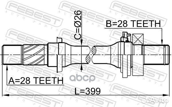 Вал привода mazda 3 BK 2003-2011 0512-6GG 0512-6GG