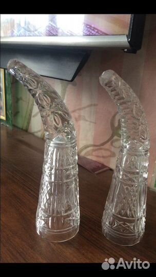 Хрустальные вазы. Рога хрусталь