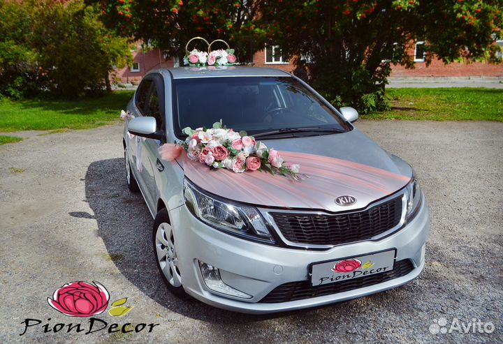 Свадебные украшения на машину № 73