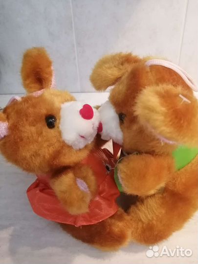 Мягкая игрушка зайки девочка и мальчик