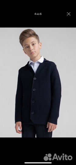 Пиджак вязаный для школы