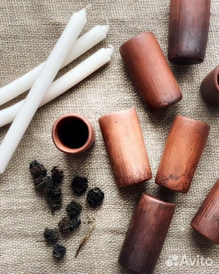 Глиняные чайные стаканчики