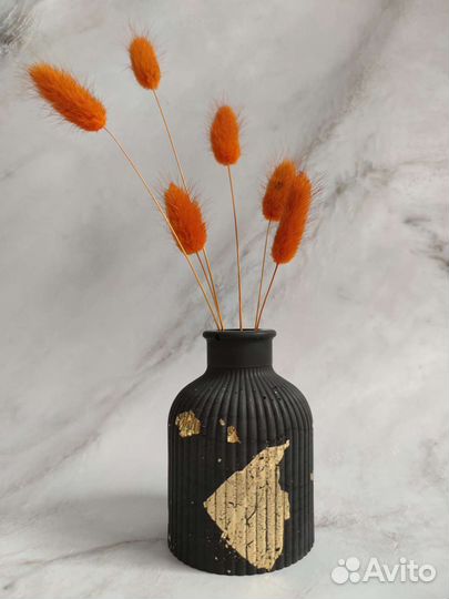 Ваза для сухоцветов, ваза из гипса