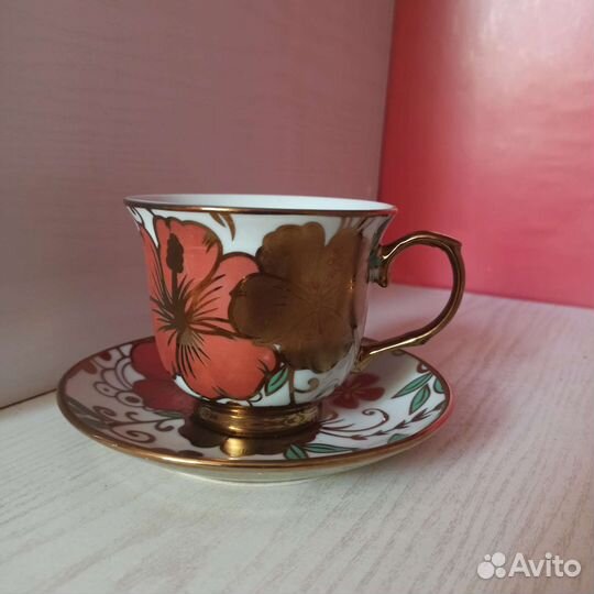 Чайная пара. Фарфор. Новая