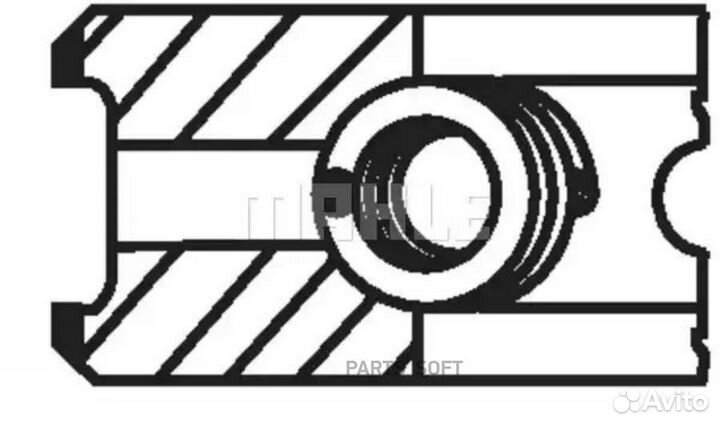 Mahle 08327N0 Кольца поршневые к-кт на 1 цилиндр