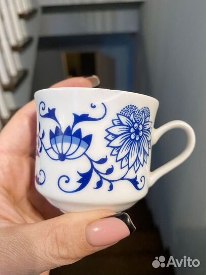 Кофейный сервиз «Синий лук» Bohemia