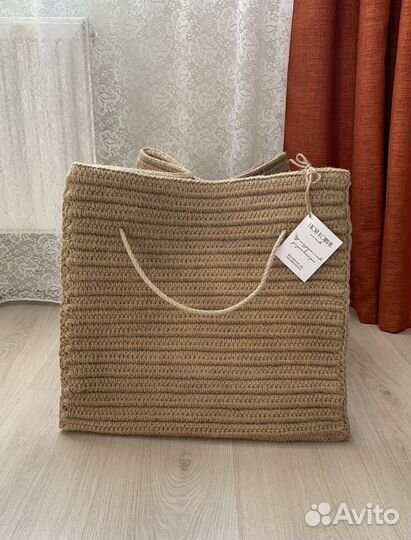 Корзинка из джута ручной работы