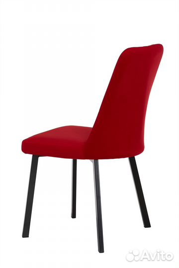 Стул ретро полоска черный/тк. алый Ловели 43