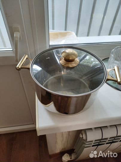 Кастрюля из нержавейки 6л