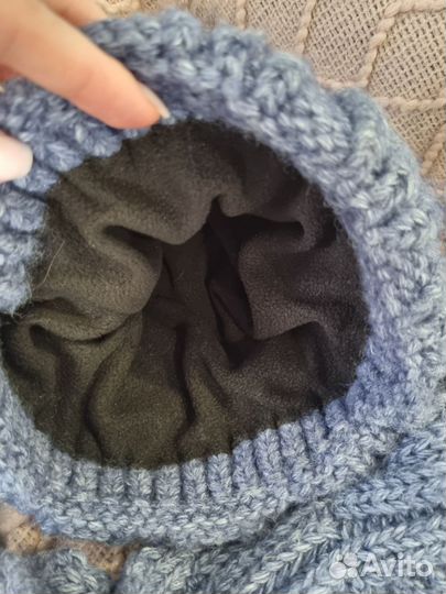 Шапка и снуд комплект зимний