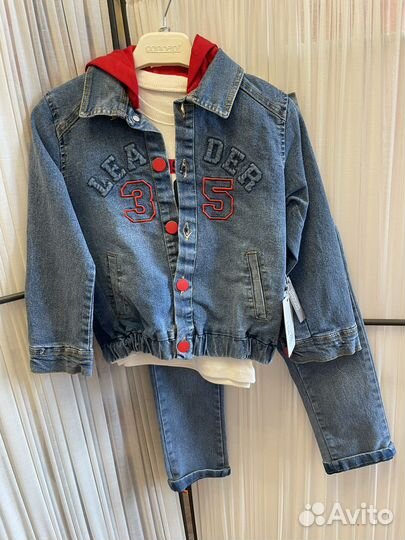 Джинсовый костюм для девочки 104