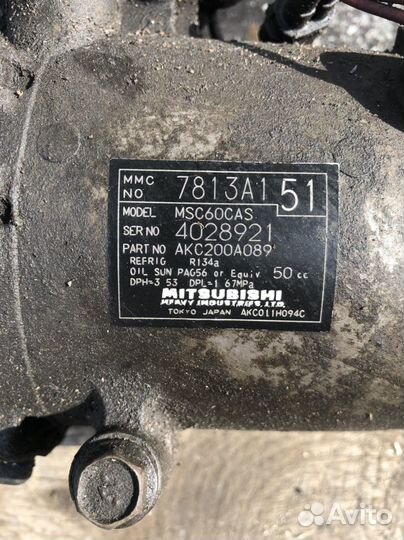 Компрессор кондиционера lancer 10