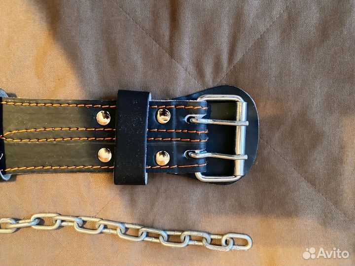 Пояс для пауэрлифтинга в комплекте с цепью