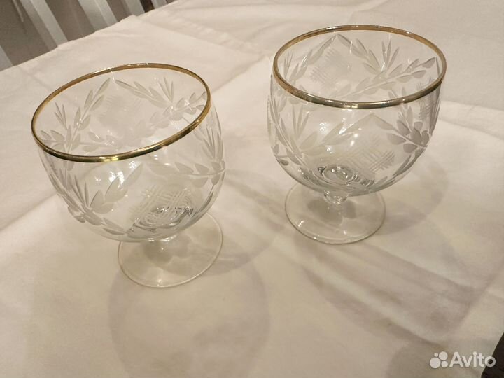 Фужеры хрустальные для коньяка