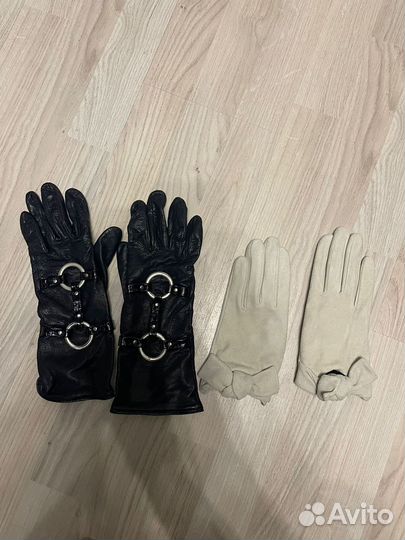 Перчатки Италия б/у кожа/замша