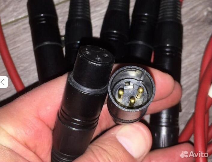 Кабели XLR 140см 108см Италия Профессиональный