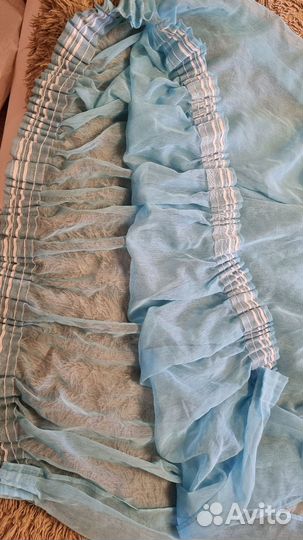 Шторы тюль, голубые