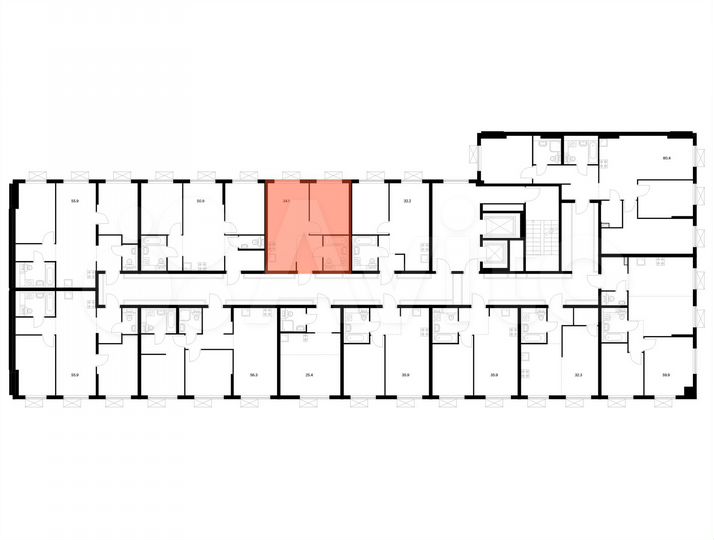 1-к. квартира, 34,1 м², 4/16 эт.