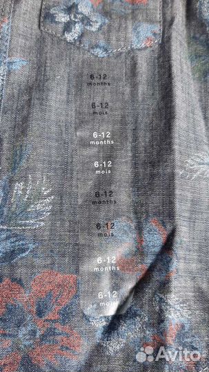 Рубашка для мальчика Gap. Размер 69-74/6-12 мес