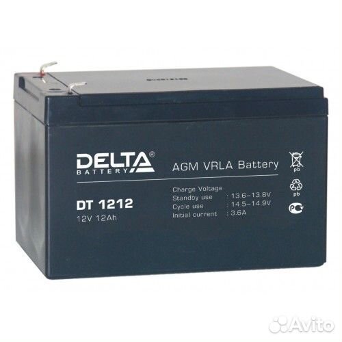 Аккумулятор Delta DT 1212 12V 12Ah