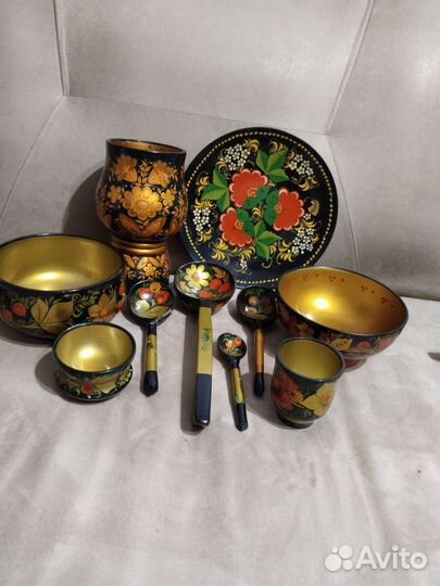 Деревянная посуда хохлома