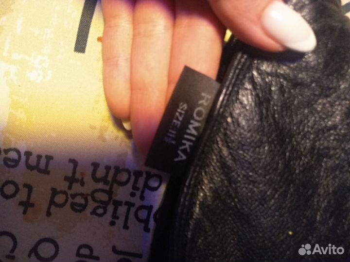 Мужские кожаные перчатки зимние