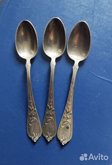 3 чайных ложечки (царское серебро)