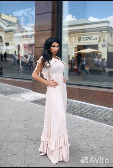 Платье женское, летнее, пляжное в пол