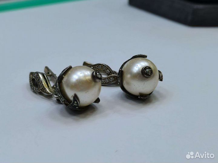 П.8005 Серьги 15.5 гр серебро