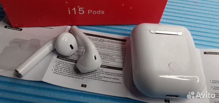 Наушники Airpods I15 tws Сенсорные 2 микрофона