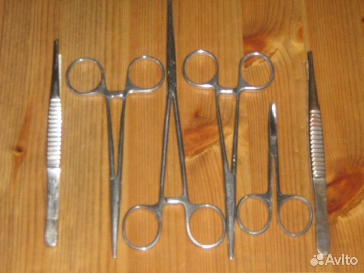 Зажим медицинский инструмент пинцеты ножницы СССР