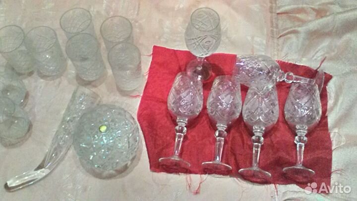 Хрустальные Фужеры,Стаканы. Рог СССР