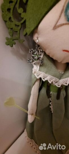 Кукла авторская Царевна-Лягушка текстильная