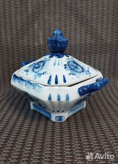 Сахарница конфетница СССР Гжель